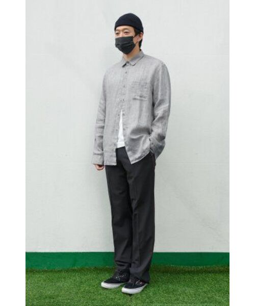 MUSINSA STANDARD（ムシンサスタンダード）の「[クールタンダード] セミワイドヒドゥンバンディングスラックス [ダークグレー]（スラックス・メンズ・その他・31/33/26/27/28/29/40/42/36/34/32/30/38）」の12枚目の写真