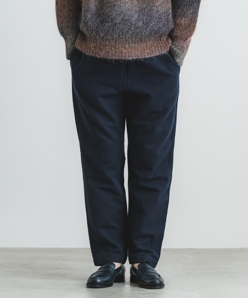 quadro（クオドロ）の「コットンウールヘリンボンイージーパンツ（その他パンツ・メンズ・オリーブ/ベージュ/ネイビー・MEDIUM）」の3枚目の写真