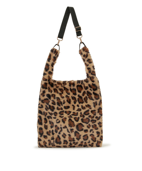 LeSportsac（レスポートサック）の「FUR SHOULDER TOTE レオパードフラッフィーファー（トートバッグ・レディース・ブラウン・FREE）」の10枚目の写真