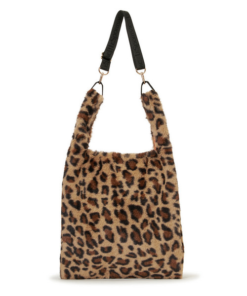 LeSportsac（レスポートサック）の「FUR SHOULDER TOTE レオパードフラッフィーファー（トートバッグ・レディース・ブラウン・FREE）」の4枚目の写真