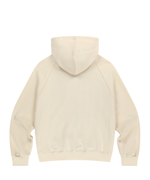 129 ロゴパッチフードジップアップクリーム（パーカー）｜ILLIGO