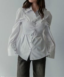 on:nue | 【on:nue】[着用動画あり！/3way仕様] シャツ×ビスチェ レイヤードストライプシャツ /2025 AW COLLECTION(シャツ/ブラウス)