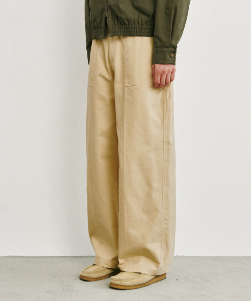 GLW（ジーエルダブリュ）の「カーペンター パティグ コットンパンツ ベージュ（その他パンツ・レディース・その他・SMALL/MEDIUM/LARGE）」の2枚目の写真