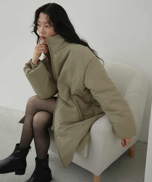 Aunt Marie's(アントマリーズ)の「中綿モンスターコート(ダウンジャケット/コート・レディース・アイボリー/ブラック/カーキ・FREE)」の12枚目の写真