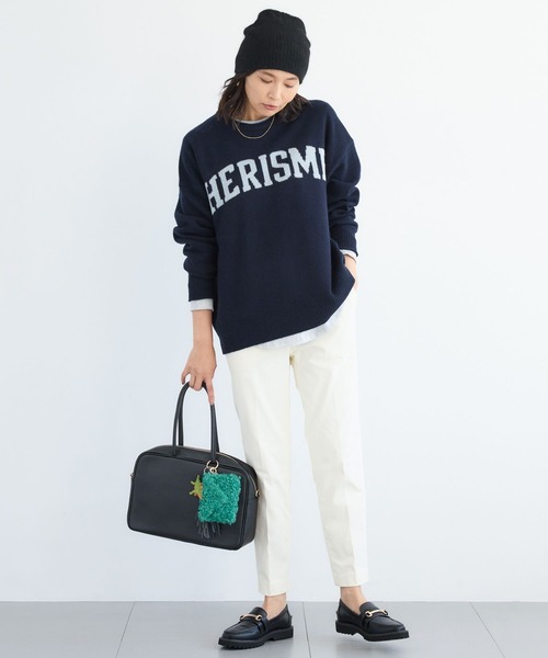 BARNYARDSTORM(バンヤードストーム)の「BARNYARDSTORM / HERISMロゴニット(ニット/セーター・レディース・オフホワイト/グレー/ネイビー・FREE)」の5枚目の写真