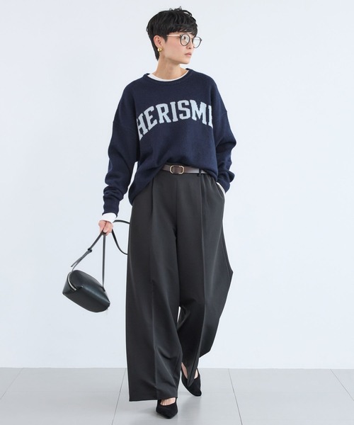 BARNYARDSTORM(バンヤードストーム)の「BARNYARDSTORM / HERISMロゴニット(ニット/セーター・レディース・オフホワイト/グレー/ネイビー・FREE)」の7枚目の写真