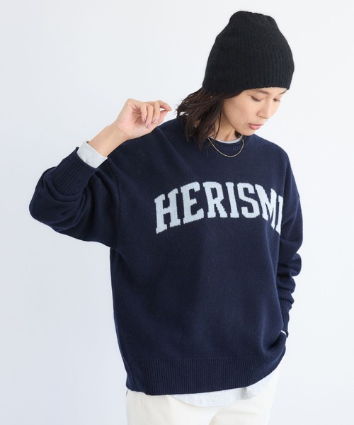 BARNYARDSTORM(バンヤードストーム)の「BARNYARDSTORM / HERISMロゴニット(ニット/セーター・レディース・オフホワイト/グレー/ネイビー・FREE)」の9枚目の写真