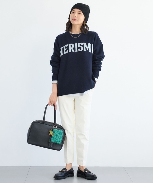 BARNYARDSTORM(バンヤードストーム)の「BARNYARDSTORM / HERISMロゴニット(ニット/セーター・レディース・オフホワイト/グレー/ネイビー・FREE)」の11枚目の写真