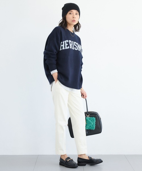 BARNYARDSTORM(バンヤードストーム)の「BARNYARDSTORM / HERISMロゴニット(ニット/セーター・レディース・オフホワイト/グレー/ネイビー・FREE)」の12枚目の写真