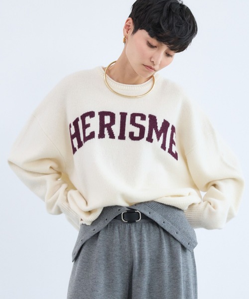 BARNYARDSTORM(バンヤードストーム)の「BARNYARDSTORM / HERISMロゴニット(ニット/セーター・レディース・オフホワイト/グレー/ネイビー・FREE)」の18枚目の写真