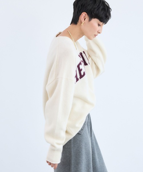 BARNYARDSTORM(バンヤードストーム)の「BARNYARDSTORM / HERISMロゴニット(ニット/セーター・レディース・オフホワイト/グレー/ネイビー・FREE)」の22枚目の写真