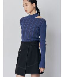 MURUA | チョーカーランダムリブニット(ニット/セーター)