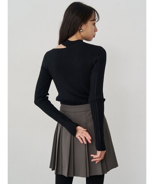 MURUA（ムルーア）の「チョーカーランダムリブニット（ニット/セーター・レディース・ブラック/ブルー/ホワイト・FREE）」の18枚目の写真