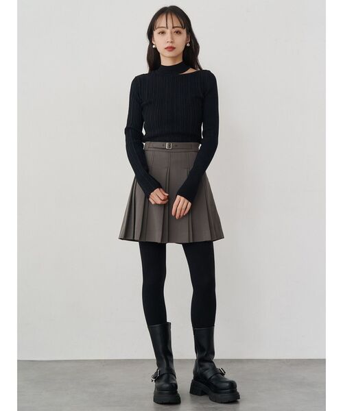 MURUA（ムルーア）の「チョーカーランダムリブニット（ニット/セーター・レディース・ブラック/ブルー/ホワイト・FREE）」の19枚目の写真