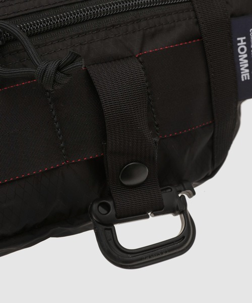 COMME des GARCONS HOMME（コム デ ギャルソン・オム）の「「BRIEFING」W-NAME NYLON LIPSTOP BAG（ボディバッグ/ウエストポーチ・メンズ・ベージュ/ブラック・ONE SIZE）」の5枚目の写真