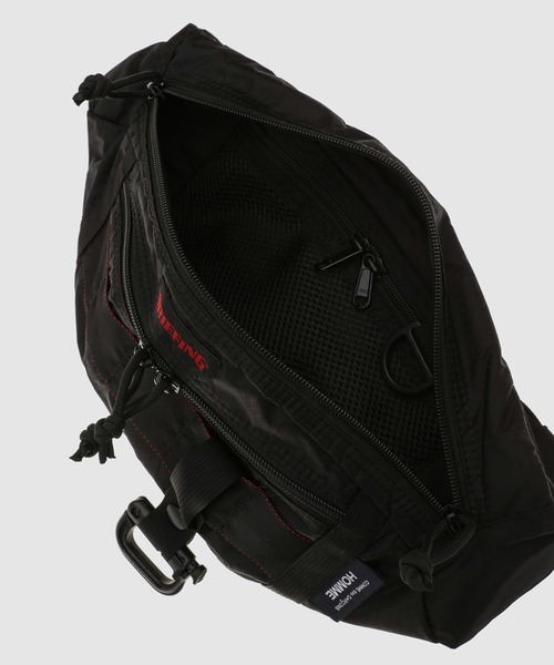 COMME des GARCONS HOMME（コム デ ギャルソン・オム）の「「BRIEFING」W-NAME NYLON LIPSTOP BAG（ボディバッグ/ウエストポーチ・メンズ・ベージュ/ブラック・ONE SIZE）」の10枚目の写真