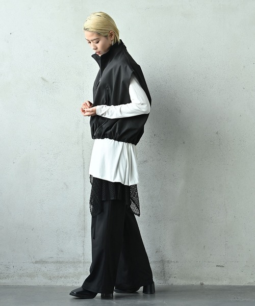 funda mine（ファンダマイン）の「スタンドカラーベスト（ベスト・レディース・ブラック・FREE）」の6枚目の写真