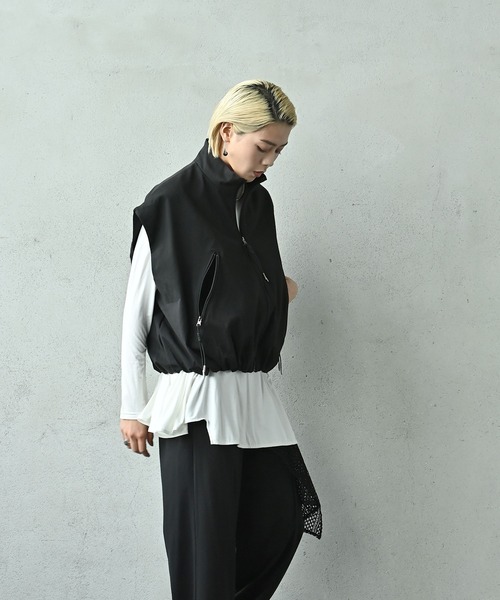 funda mine（ファンダマイン）の「スタンドカラーベスト（ベスト・レディース・ブラック・FREE）」の8枚目の写真