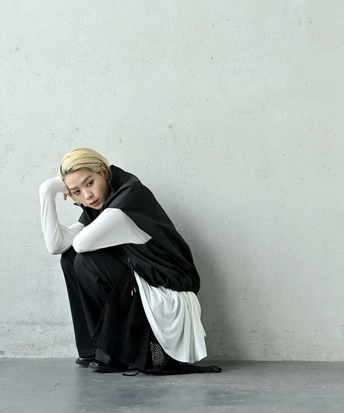 funda mine（ファンダマイン）の「スタンドカラーベスト（ベスト・レディース・ブラック・FREE）」の9枚目の写真