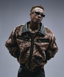 ANDER HUNK（アンダーハンク）の「Switch Design Faux Fur Flight Jacet / スイッチデザインフェイクファーフライトジャケット（ブルゾン）」