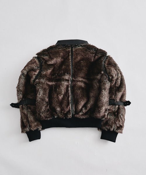 Switch Design Faux Fur Flight Jacet / スイッチデザインフェイク
