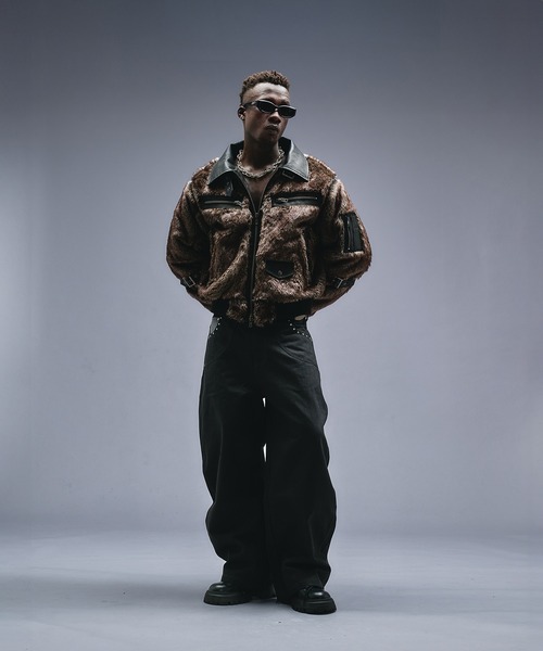 Switch Design Faux Fur Flight Jacet / スイッチデザインフェイク