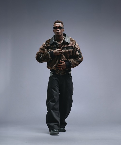 Switch Design Faux Fur Flight Jacet / スイッチデザインフェイク