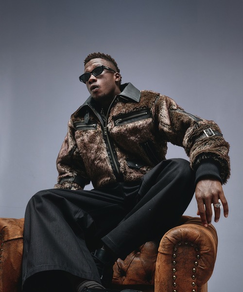 Switch Design Faux Fur Flight Jacet / スイッチデザインフェイク