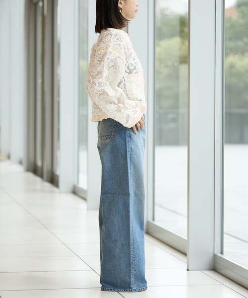 IENA LA BOUCLE（イエナラブークル）の「IENA LA BOUCLE レースコンビカーディガン（カーディガン/ボレロ・レディース・ホワイト×ホワイト・FREE）」の9枚目の写真