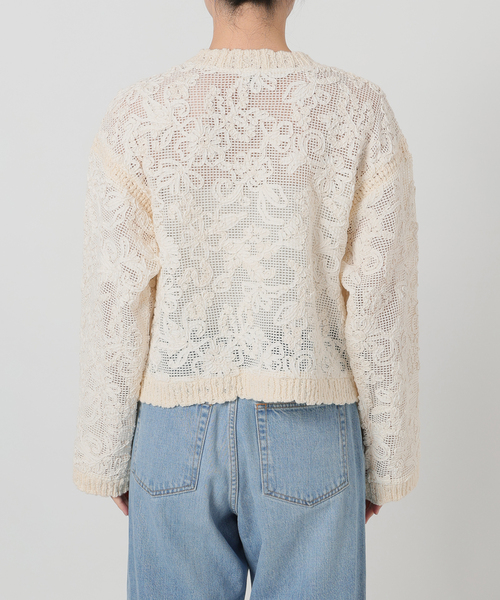 IENA LA BOUCLE（イエナラブークル）の「IENA LA BOUCLE レースコンビカーディガン（カーディガン/ボレロ・レディース・ホワイト×ホワイト・FREE）」の12枚目の写真