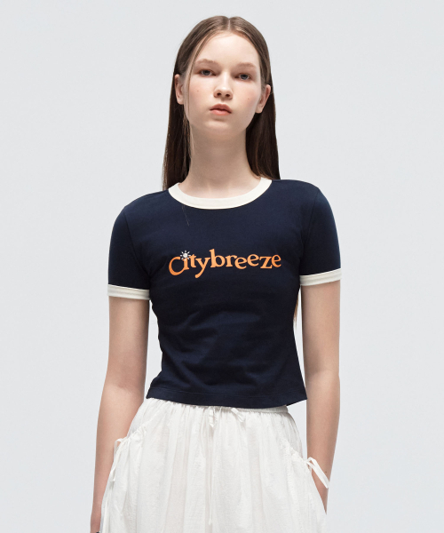 CITYBREEZE(シティブリーズ)の「シティサンレイリンガーTシャツ_NAVY(Tシャツ/カットソー・レディース・ネイビー・SMALL/MEDIUM)」の2枚目の写真