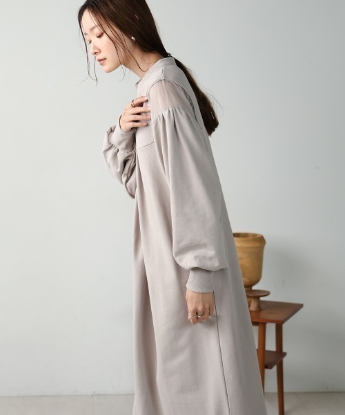 Bab(バブ)の「【低身長向けサイズあり】カフタンシアー裏毛ワンピース(ワンピース・レディース・ベージュ・MEDIUM/SMALL)」の15枚目の写真