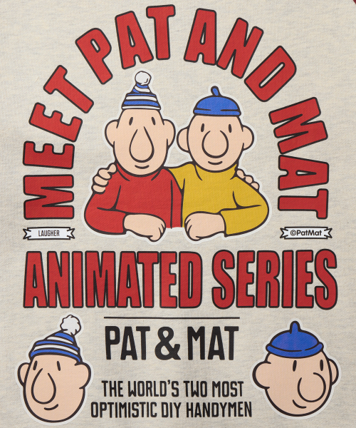 LAUGHER（ラファー）の「[PAT&MAT] パト＆マット アーチロゴ レグラン スウェット - バーガンディ / オートミール（スウェット・レディース・その他・MEDIUM/LARGE/X-LARGE）」の3枚目の写真