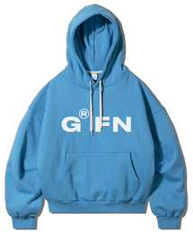 GRANFINNY（グランフィニ）の「オーバーサイズヘビー裏起毛ボールドロゴバルーンスウェットフードパーカー-ブルー（パーカー）」