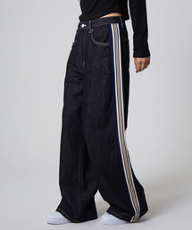 UNKNOWN PLANET（アンノウンプラネット）の「サイドラインワイドデニムパンツインディゴ（デニムパンツ）」