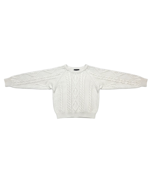 BORN SLIPPY(ボーンスリッピー)の「Soft Wool Cable Knit Sweater (Ivory)(ニット/セーター・レディース・その他・FREE)」の5枚目の写真