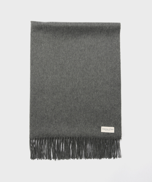 Johnstons of Elgin（ジョンストンズオブエルガン）の「【Johnstons of Elgin】cashmere solid stole：ストール（ストール/ショール・レディース・ブラック/チャコールグレー/ベージュ・FREE）」の11枚目の写真