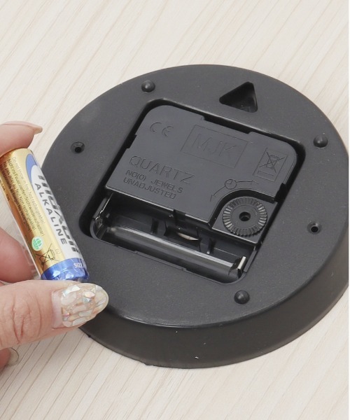 BACKYARD FAMILY（バックヤードファミリー）の「壁掛け時計 木製 pkmjk026（掛け時計・レディース・ライトベージュ/グリーン/ベージュ・FREE）」の10枚目の写真