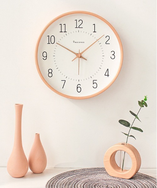 BACKYARD FAMILY（バックヤードファミリー）の「壁掛け時計 木製 pkmjk026（掛け時計・レディース・ライトベージュ/グリーン/ベージュ・FREE）」の5枚目の写真