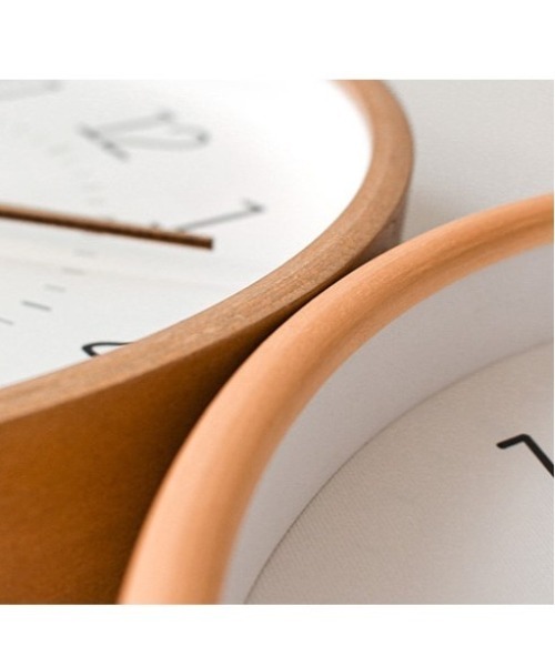 BACKYARD FAMILY（バックヤードファミリー）の「壁掛け時計 木製 pkmjk026（掛け時計・レディース・ライトベージュ/グリーン/ベージュ・FREE）」の6枚目の写真