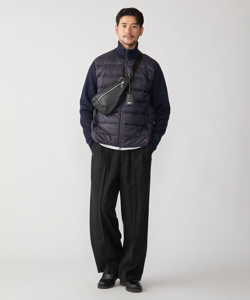 SHIPS（シップス）の「【WEB限定】SHIPS: 合成皮革 ティアーズルック ワンショルダー バッグ（ボディバッグ/ウエストポーチ・メンズ・キャメル/ブラック/ネイビー・ONE SIZE）」の6枚目の写真
