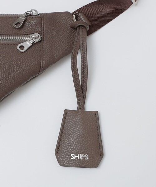 SHIPS（シップス）の「【WEB限定】SHIPS: 合成皮革 ティアーズルック ワンショルダー バッグ（ボディバッグ/ウエストポーチ・メンズ・キャメル/ブラック/ネイビー・ONE SIZE）」の14枚目の写真