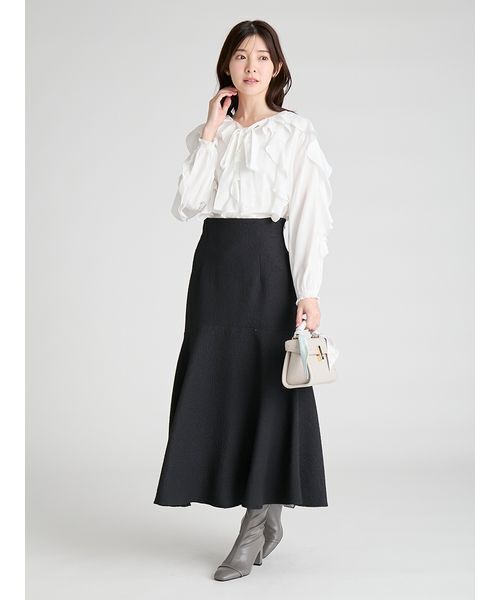 CELFORD(セルフォード)の「ラッフルブラウス(シャツ/ブラウス・レディース・サックスブルー/マルチ/オフホワイト・36/38)」の14枚目の写真
