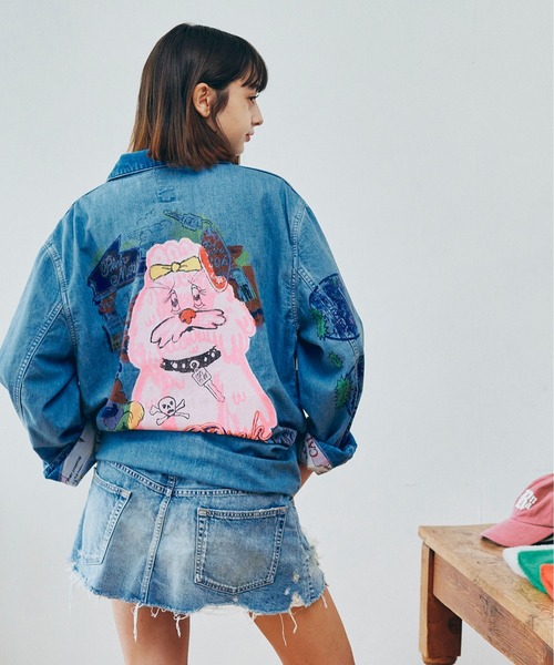 RNA（アールエヌエー）の「J2172 PINK MOTEL カバーオールジャケット（カバーオール・レディース・ライトインディゴブルー・MEDIUM）」の10枚目の写真