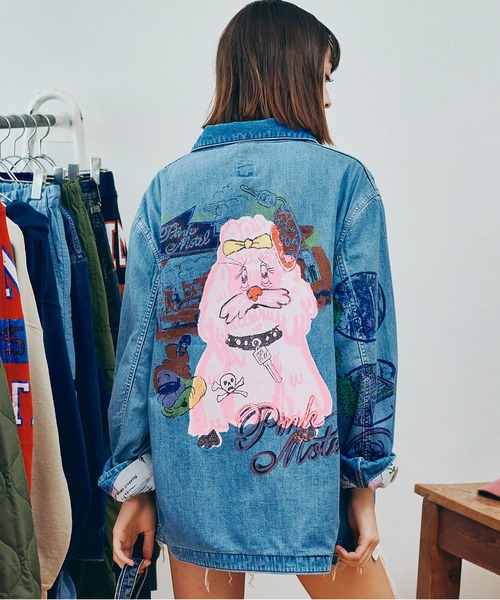 RNA（アールエヌエー）の「J2172 PINK MOTEL カバーオールジャケット（カバーオール・レディース・ライトインディゴブルー・MEDIUM）」の13枚目の写真