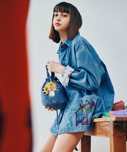 RNA（アールエヌエー）の「J2172 PINK MOTEL カバーオールジャケット（カバーオール・レディース・ライトインディゴブルー・MEDIUM）」の16枚目の写真