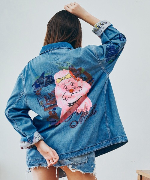 RNA（アールエヌエー）の「J2172 PINK MOTEL カバーオールジャケット（カバーオール・レディース・ライトインディゴブルー・MEDIUM）」の19枚目の写真