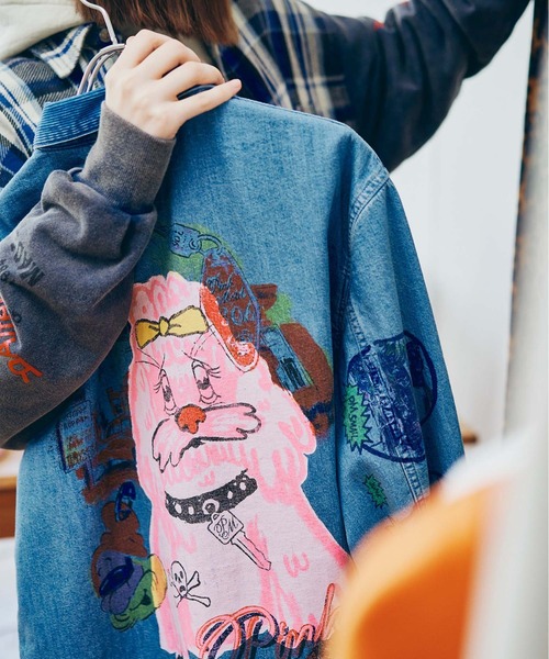 RNA（アールエヌエー）の「J2172 PINK MOTEL カバーオールジャケット（カバーオール・レディース・ライトインディゴブルー・MEDIUM）」の20枚目の写真