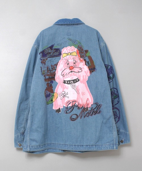 RNA（アールエヌエー）の「J2172 PINK MOTEL カバーオールジャケット（カバーオール・レディース・ライトインディゴブルー・MEDIUM）」の6枚目の写真