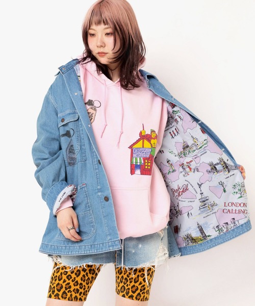 RNA（アールエヌエー）の「J2172 PINK MOTEL カバーオールジャケット（カバーオール・レディース・ライトインディゴブルー・MEDIUM）」の2枚目の写真